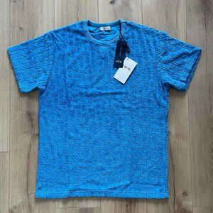 Large Dior Men's Blue Cotton T-Shirt